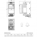 Falownik skalarny 0,4kW 230VAC Delta Electronics VFD004EL21A